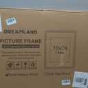 Dreamland 16x24 Solid Walnut Wood Picture Frame, 16 x 24 Wood Poster Frames with Mat for 12 x 18, Rustic Wooden 16 by 24 Frames with Tempered Glass