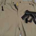 TBMPOY Men's Windproof Waterproof Athletic Pants for Outdoor Work Hiking Breathable Pants Thin Khaki L