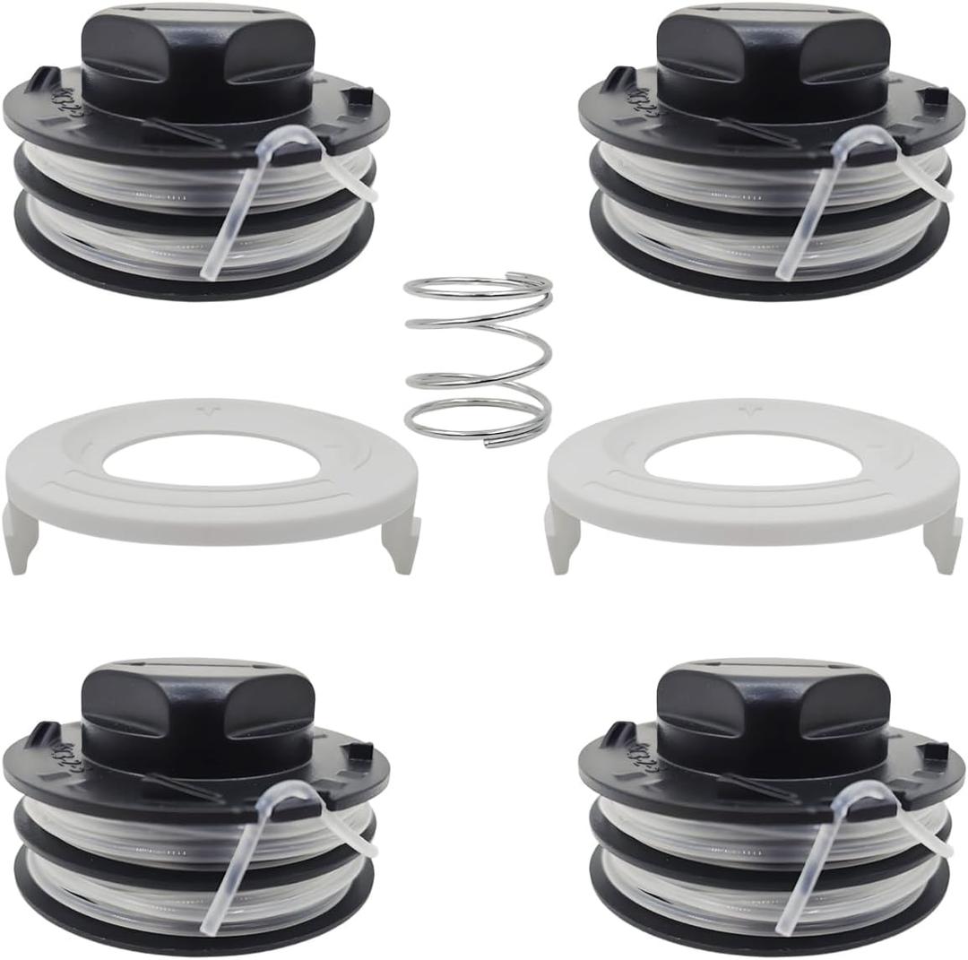 C3-2 Trimmer Head Spool & Base Cover for Stihl Autocut C3-2 FSA 57 FSE 52,Weed Eater String Trimmer Replace Parts 4009 710 4305,Pre-Wound Dual Line 0.080" 20ft,7 Pack (4 Spool + 2 Cover + 1 Spring)
