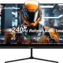 ArcticPro 24 inch Gaming Monitor 240Hz, FHD 1080p, IPS Panel, 1ms Response Time, Adaptive sync, PC Computer Monitor, 3-Sided Frameless, Ultra Slim, 120% sRGB, Bluelight Filter, HDMI & DP Ports,Black