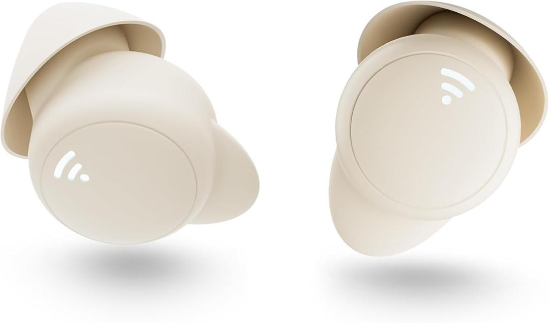 Sleep Earbuds for Side Sleeper, Wireless Earbuds for Sleeping, Tiny Side Sleep Headphones, 8Hrs Single Charge, HiFi Sound, Comfortable Fit (Beige)