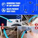 7 Pcs Dryer Vent Cleaner Kit for GE Washer Dryer Combo,Thickened WH01X35719 Lint Filter replacement with dryer vent brush, Dryer Vent Vacuum Hose Attachment,Models: PFQ97HSPVDS