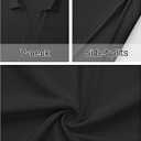MEROKEETY Women's Summer Casual Maxi Dress 2026 Cap Sleeve V Neck Collared Beach Vacation T Shirt Long Dresses (Black, L)