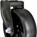 Rockane Black 6'' Black Trailer Jack Swivel Caster Wheel Replacement, Heavy Duty 1200lbs Capacity with Pin for Soft Ground Roll, Fits Any Boat Hitch Camper RV- Black
