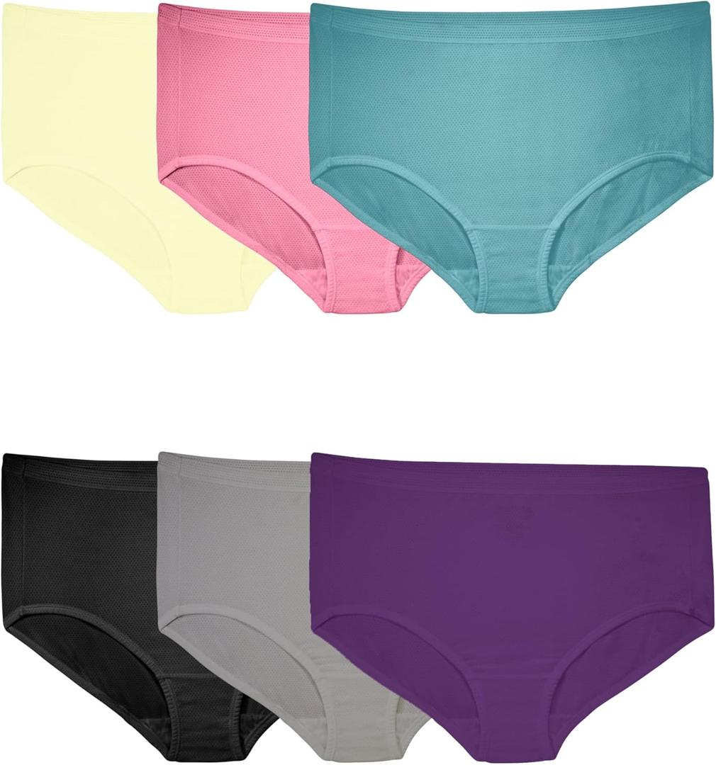 Fruit of the Loom Women's Plus Size Underwear Briefs, Fit for Me, Designed to Fit Your Curves 5X