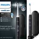 Philips Sonicare ProtectiveClean 5100 Rechargeable Electric Toothbrush, with Pressure Sensor, 3 Cleaning Modes, SmarTimer and QuadPacer, 14-Day Battery Life, Travel Case, Black, Model HX6850/60
