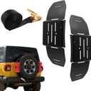 AC-TR-102S Tire Rack- 2 Pack Heavy Duty Spare Tire Mount, Quick Release Fuel Can Spare Tire Mount Bracket with Ratchet Strap for 30 - 40 Diameter Tires, Spare Tire Accessory Bracket for Off-Road