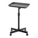 Salon Tray on Wheels,Premium Aluminum Tattoo Tray Rolling Tray with Adjustable Height,Salon Trolley Hairdresser Cart Suitable for Clinic,SPA,Dental (Black)