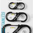 Nite Ize S-Biner SlideLock Stainless Steel Dual Locking Carabiner - S-Biner Key Holder with Locking Gate - Carabiner Organizer for Keys & Camping Accessories - Assorted Sizes, Black (3 Pack)