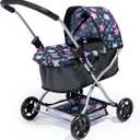 Bayer Doll Stroller Pram Starter with Adjustable Handle, Foldable Design, Canopy & Storage Basket for 18 Inch Dolls, 3.54x11.42x20.47 inches