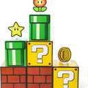 6PCS Big Party Boxes with 6 Set Centerpieces, Question Brick Pipe Boxes for Birthday Party Decorations Game Party, Christmas Halloween Classroom Supplies Favor. (11.8 x 11.8 Inch)