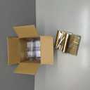 Supernal 100pcs Square Plastic Dessert Cups (4oz) with 100pcs Mini Gold Spoons, Plastic Parfait Appetizer Cup, Medium Clear Dessert Cups Perfect for Cakes, Ice Cream, Desserts Appetizers