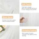 Ivory Wedding Arch Draping Fabric Backdrop Drapes Sheer 2 Panels
