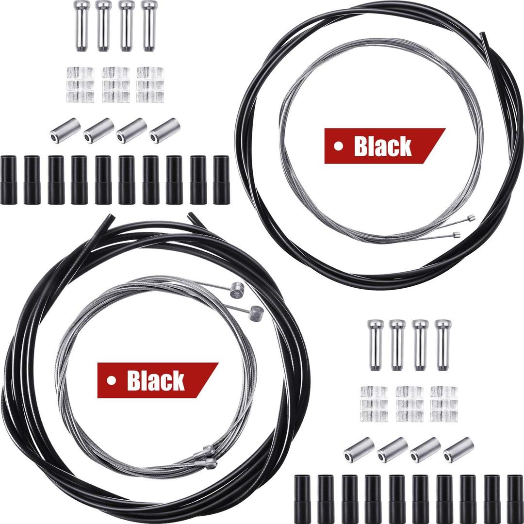 Boao Universal Bike Brake Cable Kit Derailleur Bicycle Shifter Cable Housing Set Transmission Line for Mountain Road Bike Repair