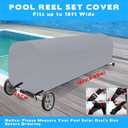Woanger Heavy Duty Pool Solar Reel Cover Waterproof UV Resistant Inground Swimming Pool Solar Reel Roller Blanket(18 Ft, Gray)