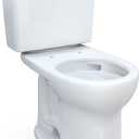 TOTO Drake Two-Piece Round 1.28 GPF Universal Height TORNADO FLUSH Toilet with CEFIONTECT, Cotton White - CST775CEFG#01
