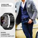 Stainless Steel Band and Case Compatible With Apple Watch Iwatch Ultra Series 11 10 9 8 7 6 5 4 3 2 1 SE 49mm 45mm 46mm 44mm 42mm 41mm 40mm 38mm,Men Women Classic Classy Metal Business