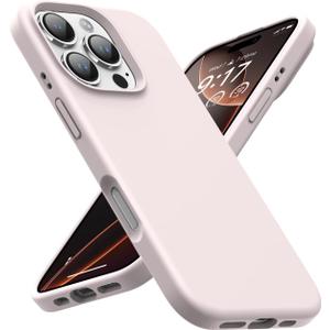 OuXul Designed for iPhone 16 Pro Case,Shockproof Liquid Silicone Protective Phone Case with Soft Anti-Scratch Microfiber Lining Ultra Slim Drop Protection Phone Cover 6.3 inc (Dusty Pink)