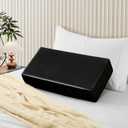 P Pothuiny Black Cube Pillowcase, Smooth Satin Pillowcase with Hidden Zipper, 24"x12"x5.5" (ONLY Case)