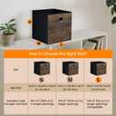 4 Pack Durable Storage Cube Bin with Decorative Wood Grain,Stylish Thickened Fabric Cube Box,Space-saving Storage Basket for Shelves,Closet,Office,Bedroom,Living Room,Nursery,Dorm,RV,13x13x13in(Large)
