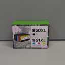 950XL 951XL Combo Compatible for HP 950 XL 951 XL Ink Cartridge Replacement for HP OfficeJet Pro 8600 8610 8620 8100 8630 8660 8640 8615 76DW 251DW (1 Black, 1 Cyan, 1 Magenta, 1 Yellow)