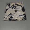 Womens Button Down Shirts Print Boho Blouses Floral Long Lantern Sleeve Top (L)