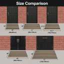 OJIA Outdoor Door Mat 27.5"x43", Black and Tan Outdoor Rugs Cotton Hand-Woven Front Door Rug Machine Washable Door Mats Striped Entry Rug for Front Porch/Farmhouse/Kitchen/Entryway/Outdoor Decor