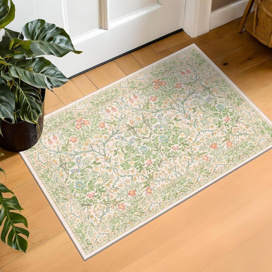 Area Rug - Sage, Mustard, Cream - 2' x 3'