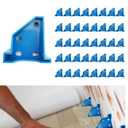 40PCS Flooring Spacers, Laminate Flooring Installation Kit with 1/4 & 1/2 Gap, Wood Flooring Accessories for Laminate, Vinyl Plank, Tiles, Hardwood, Floating Flooring, Blue