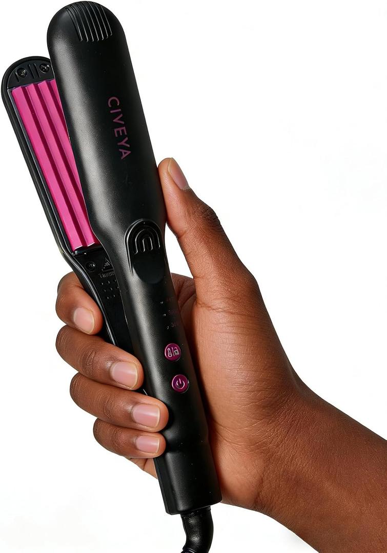 CIVEYA Small Hair Volumizing Iron for Thin Fine Hair, Root Lifter Micro Crimper Hair Tool for Volume, Mini Hair Crimper with 3 Adjustable Temps, Fast Even Heat Up, Worldwide Voltage