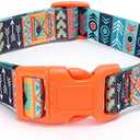 Pimaodog Dog Collar for Small Medium Large Dogs, Adjustable Soft Puppy Collars with Quick Release Buckle Walking Running Training (M, Maya)