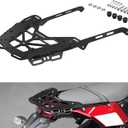 NICECNC Black Motorcycle Rear Luggage Rack Luggage Cargo Rack Compatible with Yamaha Tenere 700/XTZ700 2019-2024, Tenere 700 Rally Edition 2020-2024, 6061 Aluminum, Q235 Steel, Tenere 700 Accessories