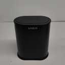 1.8 Gallons Small Stainless Steel Trash Can with Press Type Lid, Slim Bathroom Garbage Bin, Removable Liner Bucket, Dog Proof Narrow Wastebasket with Pop-Up Lid for Bedroom, Toilet (Matte Black)