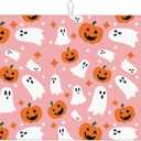 Halloween Dish Drying Mat for Kitchen Counter Ghost Pumpkin Drying Pad for Dishes 18 x 24 Inch Absorbent Washable Coffee Bar Mat Decor