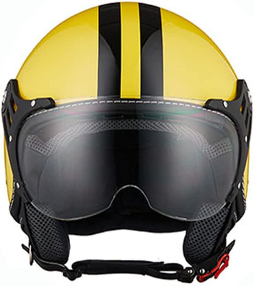 3/4 Open Face Retro Motorcycle Helmet Vespa Helmet Vintage Helmet for Vespa Motorbike Casco, Moped, Cruiser, Bobber, and Chopper - DOT Approved 