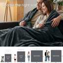 Waterproof Blanket for Bed - Blanket with Waterproof & Stain Proof, Splash Resistant, Machine-Washable Flannel is Soft and Comfortable, Suitable for Sofa (40"x60", Silver Gray/Dark Gray)
