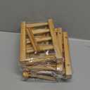 Yuixoseu 4 Pcs Bamboo Wooden Dish Rack, Plate Organizer for Cabinet Space Saver and Kitchen Counter, Bowl/Cup/Pot Lid/Cutting Board Drying Holder (4 Slots)