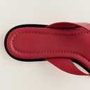 Suede Flip Flops Sandals for Women Comfortable Slip on Open Toe Thong Sandals Casual Summer Dress Flats Sandal Shoes. (6, Red)