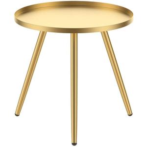 Round Side Table,Small Metal End Table,Circle Accent Bedside Coffee Table