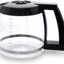 14-Cup Glass Replacement Coffee Carafe Compatible with Cuisinart Coffee Maker Models DCC-2200, DCC-2600, DCC-2800, DCC-3200, and DCC-3200P1, Coffee Pot Decanter Pitcher, Black Handle (EXP 07/07/26)