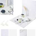 2 PCS Boards Photo Backdrop for Flat Lay, Food Photography Background 24x24 Inch, White Marble Subway Tile Tabletop Backdrop Board BEIYANG