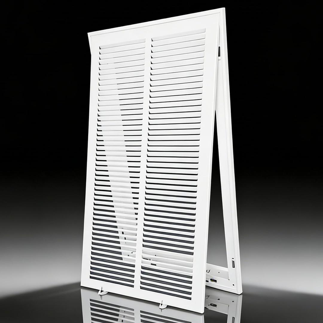 Steel Return Air Filter Grille,Return Vent Cover for Wall or Ceiling [Duct Opening Size] Removable Face/Door for 1 Inch Filters (14"W x 30"H Duct Opening)