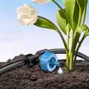 Pawfly Push-to-Fit Drip Irrigation Emitters 1 GPH Pressure Compensating Drippers with Constant Water Flow Irrigation Drippers Drip Emitters Drip Irrigation System Parts for 1/4 Inch Tubing, 30 Pcs