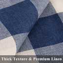decorUhome Summer Buffalo Plaid Check Throw Pillow Covers 18x18 Set of 2 Outdoor Linen Decorative Farmhouse Gingham Pillow Covers with Stitched Edge for Bed Couch Sofa, Navy Blue and White