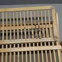 QUEENKAY Dish Drying Rack Collapsible 2-Tier Bamboo Dish Rack for Kitchen Counter Wooden Dish Drainer with Foldable Space-Saving Design for Dishes, Plates, and Cups