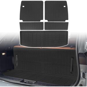 Cargo Liners Backrest Mat for Mitsubishi Outlander 7-Seat Accessories 2022-2025 2026 with Hook&Loop Rear Trunk Mat Rear Seat Back Cover Protector All Weather Anti-Slip Split Dog Liner