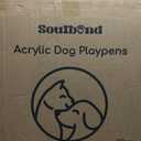 Soulbond Clear Acrylic Dog Playpen Indoor, Non-Slip, Tool-Free Assembly, External Door Lock Play Pen for Puppies and Small Dogs (24 Inch, White, 8 Panel)