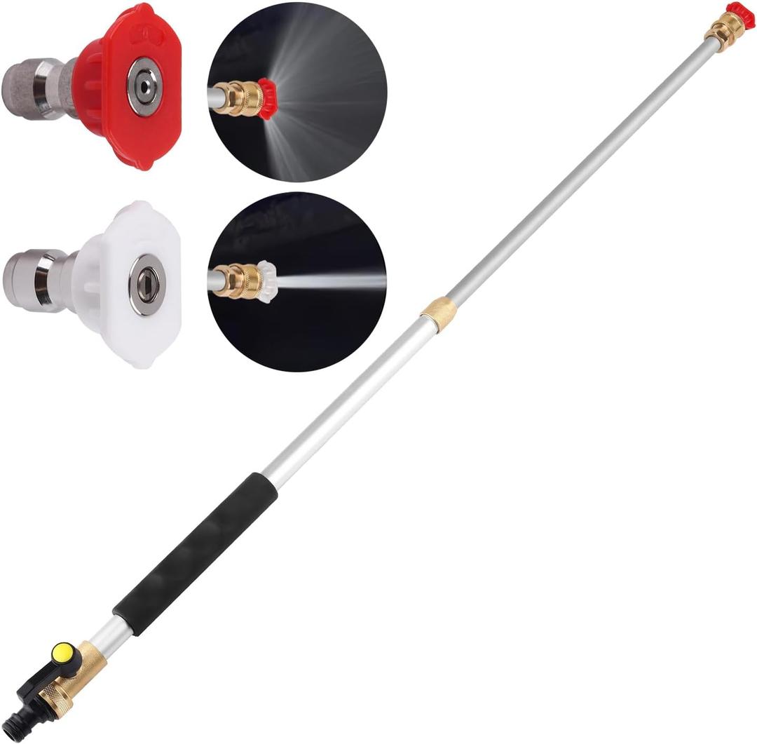 CONGDAREN 2025 Upgraded Extendable Jet Nozzle Power Washer - 2-in-1 High Pressure Washer Tool for Garden Hose, Adjustable Length 18“-32”, with Dual High-Pressure Nozzles and Hose Quick Connectors CONGDAREN 2025 Upgraded Extendable Jet Nozzle Power Washer - 2-in-1 High Pressure Washer Tool for Garden Hose, Adjustable Length 18“-32”, with Dual High-Pressure Nozzles and Hose Quick Connectors