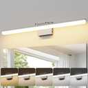 Brushed Nickel Vanity Light 31.5", 24W LED Dimmable Bathroom Light Bar with Adjustable Angle & 5CCT Modern Long Wall Fixture for Bathroom, Powder Room, Bedroom, Apartment, Hotel