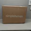 simplehuman 40 Liter / 10.6 Gallon Slim Kitchen Step Trash Can With Secure Slide Lock, Black Plastic